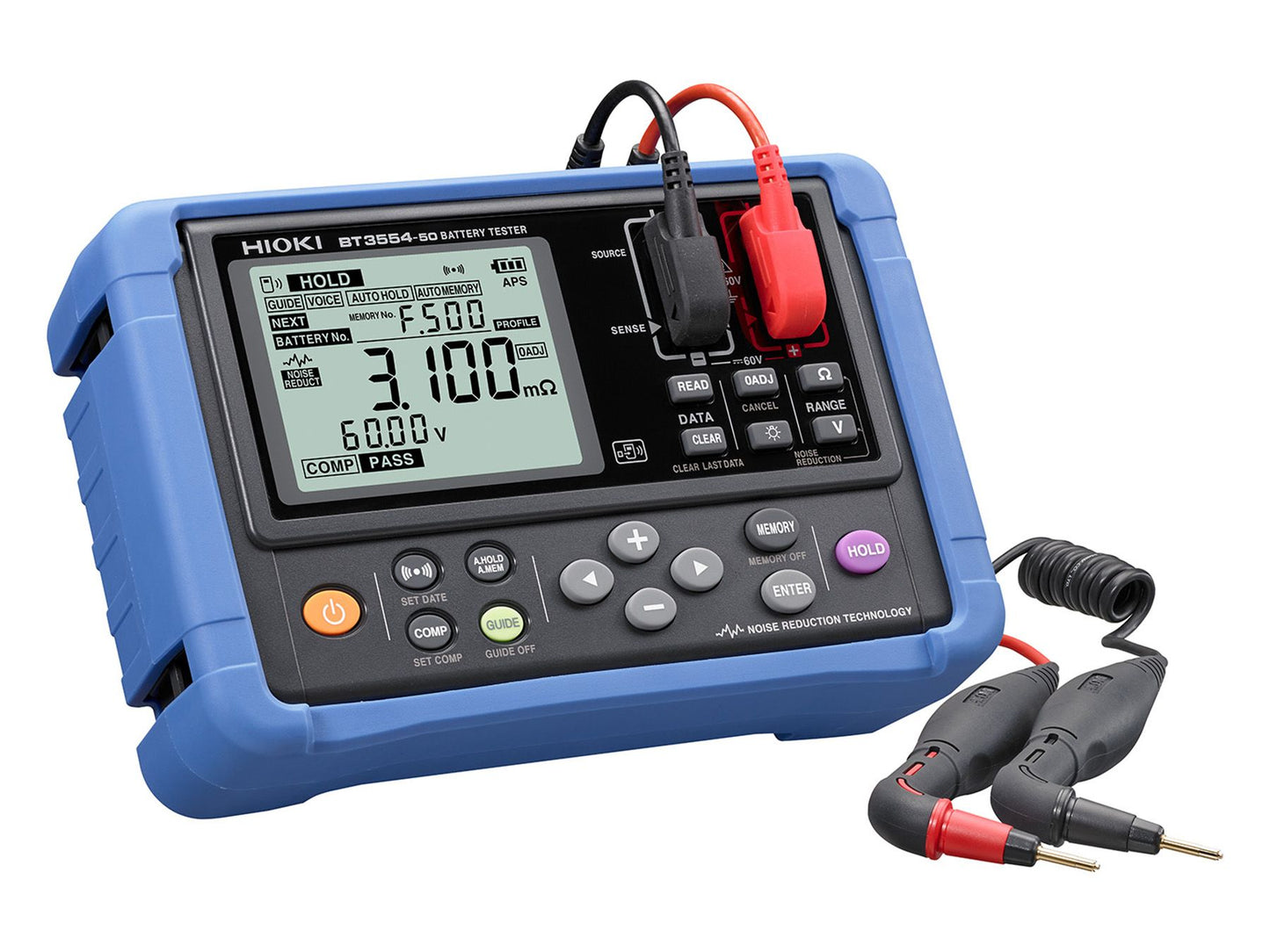 BT3554-52 - جهاز اختبار بطارية محمول، سلك ذو طرف مائل L2020
